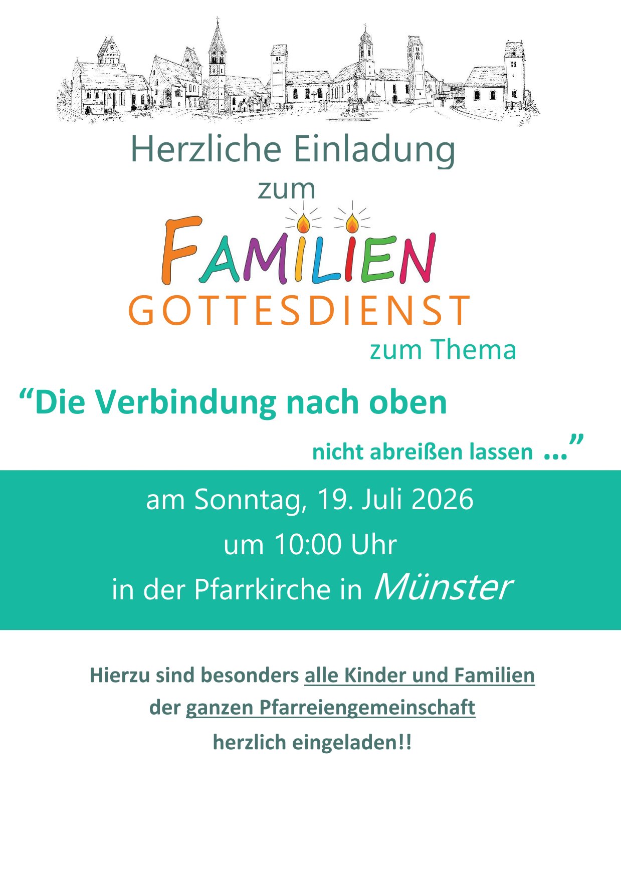 Familiengottesdienst für die gesamte Pfarreiengemeinschaft