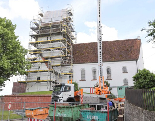 kirchenrenovierung etting 2024 turm 2