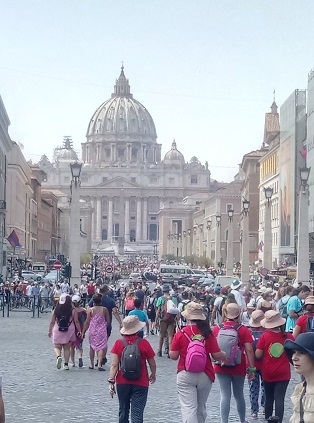 Mini Rom Weg zum Petersdom